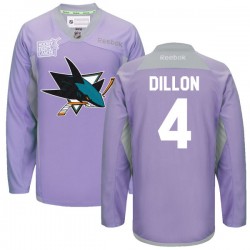 Brenden Dillon San Jose Sharks Reebok Premier Custom 2016 Hockey Fights Cancer Practice Jersey (Purple)
