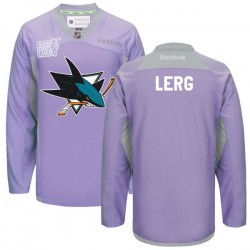 Bryan Lerg San Jose Sharks Reebok Authentic Custom 2016 Hockey Fights Cancer Practice Jersey (Purple)