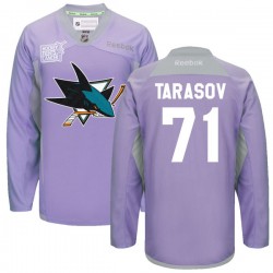 Daniil Tarasov San Jose Sharks Reebok Premier Custom 2016 Hockey Fights Cancer Practice Jersey (Purple)