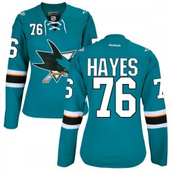 Eriah Hayes San Jose Sharks Reebok Women's Authentic Teal Home Jersey ()