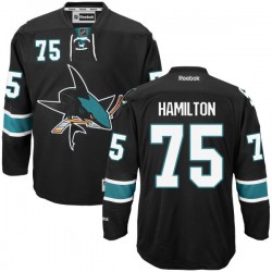 Freddie Hamilton San Jose Sharks Reebok Authentic Alternate Jersey (Black)