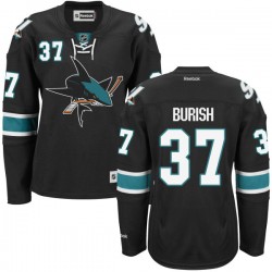 Adam Burish San Jose Sharks Reebok Women's Premier Alternate Jersey (Black)