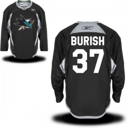 Adam Burish San Jose Sharks Reebok Authentic Practice Team Jersey (Black)