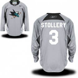 Karl Stollery San Jose Sharks Reebok Premier Gray Practice Alternate Jersey ()