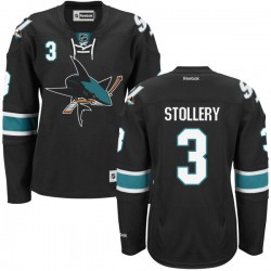 Karl Stollery San Jose Sharks Reebok Women's Authentic Alternate Jersey (Black)