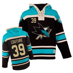 Logan Couture San Jose Sharks Authentic Old Time Hockey Teal/ Sawyer Hooded Sweatshirt Jersey (Black)