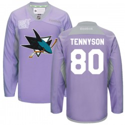 Matt Tennyson San Jose Sharks Reebok Premier Custom 2016 Hockey Fights Cancer Practice Jersey (Purple)