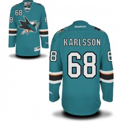 Melker Karlsson San Jose Sharks Reebok Premier Teal Home Jersey ()