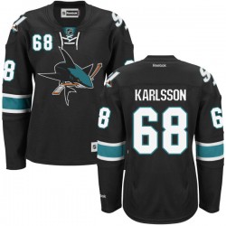 Melker Karlsson San Jose Sharks Reebok Women's Premier Alternate Jersey (Black)