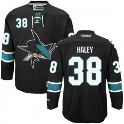 Micheal Haley San Jose Sharks Reebok Premier Alternate Jersey (Black)
