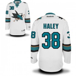 Micheal Haley San Jose Sharks Reebok Authentic Away Jersey (White)