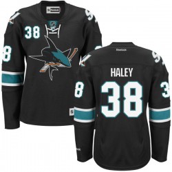 Micheal Haley San Jose Sharks Reebok Women's Authentic Alternate Jersey (Black)