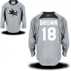 Mike Brown San Jose Sharks Reebok Premier Gray Practice Alternate Jersey (Brown)