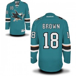 Mike Brown San Jose Sharks Reebok Authentic Teal Home Jersey (Brown)