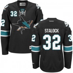 Alex Stalock San Jose Sharks Reebok Women's Authentic Alternate Jersey (Black)