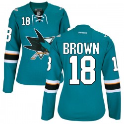 Mike Brown San Jose Sharks Reebok Women's Authentic Teal Home Jersey (Brown)