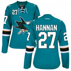 Scott Hannan San Jose Sharks Reebok Women's Authentic Teal Home Jersey ()