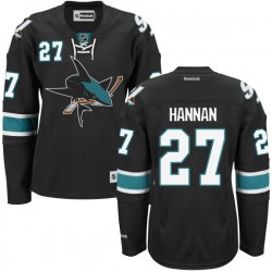 Scott Hannan San Jose Sharks Reebok Women's Authentic Alternate Jersey (Black)