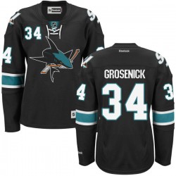 Troy Grosenick San Jose Sharks Reebok Women's Authentic Alternate Jersey (Black)