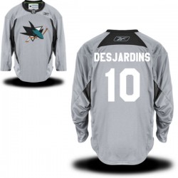 Andrew Desjardins San Jose Sharks Reebok Authentic Gray Practice Alternate Jersey ()