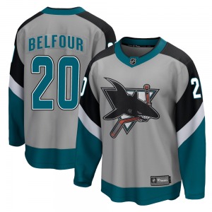 Ed Belfour San Jose Sharks Fanatics Branded Youth Breakaway 2020/21 Special Edition Jersey (Gray)