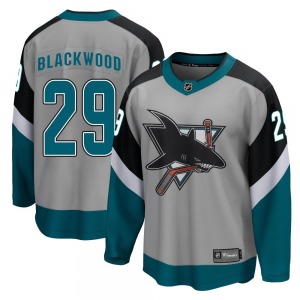 Mackenzie Blackwood San Jose Sharks Fanatics Branded Youth Breakaway Gray 2020/21 Special Edition Jersey (Black)