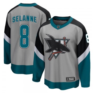 Teemu Selanne San Jose Sharks Fanatics Branded Youth Breakaway 2020/21 Special Edition Jersey (Gray)