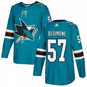 Nick DeSimone San Jose Sharks Adidas Authentic ized Home Jersey (Teal)