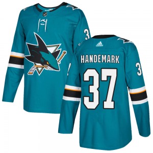 Fredrik Handemark San Jose Sharks Adidas Authentic Home Jersey (Teal)