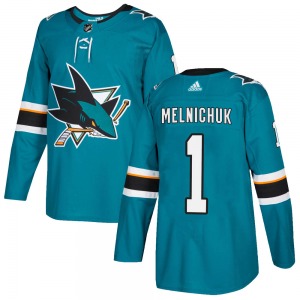 Alexei Melnichuk San Jose Sharks Adidas Authentic Home Jersey (Teal)