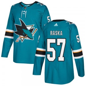 Adam Raska San Jose Sharks Adidas Authentic Home Jersey (Teal)