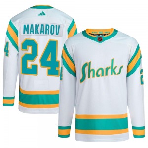 Sergei Makarov San Jose Sharks Adidas Authentic Reverse Retro 2.0 Jersey (White)