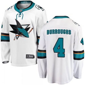 Kyle Burroughs San Jose Sharks Fanatics Branded Breakaway Away Jersey (White)