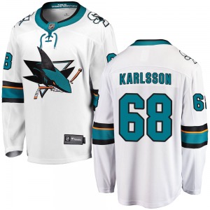 Melker Karlsson San Jose Sharks Fanatics Branded Breakaway Away Jersey (White)