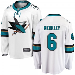 Ryan Merkley San Jose Sharks Fanatics Branded Breakaway Away Jersey (White)