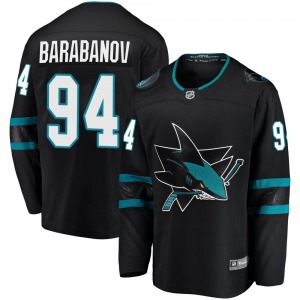 Alexander Barabanov San Jose Sharks Fanatics Branded Youth Breakaway Alternate Jersey (Black)