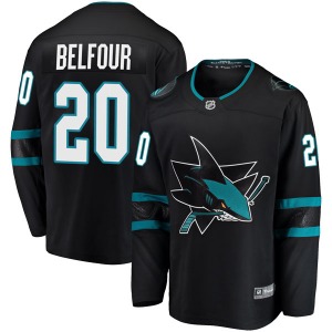Ed Belfour San Jose Sharks Fanatics Branded Youth Breakaway Alternate Jersey (Black)