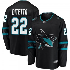Anthony Bitetto San Jose Sharks Fanatics Branded Youth Breakaway Alternate Jersey (Black)
