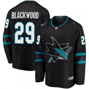 Mackenzie Blackwood San Jose Sharks Fanatics Branded Youth Breakaway Alternate Jersey (Black)