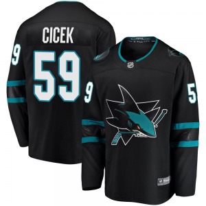 Nick Cicek San Jose Sharks Fanatics Branded Youth Breakaway Alternate Jersey (Black)