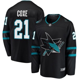 Craig Coxe San Jose Sharks Fanatics Branded Youth Breakaway Alternate Jersey (Black)