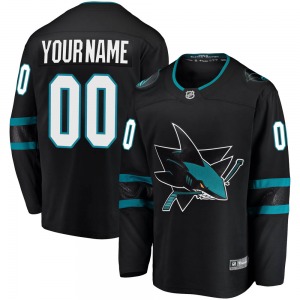 Custom San Jose Sharks Fanatics Branded Youth Breakaway Custom Alternate Jersey (Black)