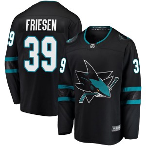 Jeff Friesen San Jose Sharks Fanatics Branded Youth Breakaway Alternate Jersey (Black)