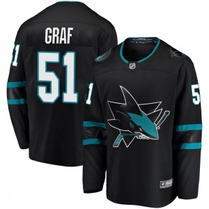Collin Graf San Jose Sharks Fanatics Branded Youth Breakaway Alternate Jersey (Black)