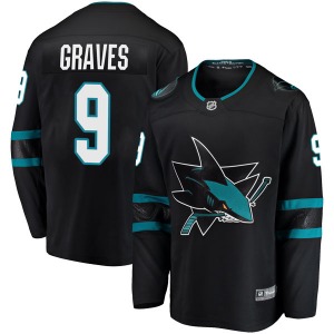 Adam Graves San Jose Sharks Fanatics Branded Youth Breakaway Alternate Jersey (Black)