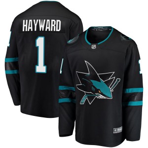Brian Hayward San Jose Sharks Fanatics Branded Youth Breakaway Alternate Jersey (Black)