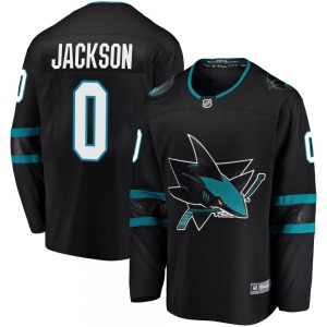 Jacob Jackson San Jose Sharks Fanatics Branded Youth Breakaway Alternate Jersey (Black)