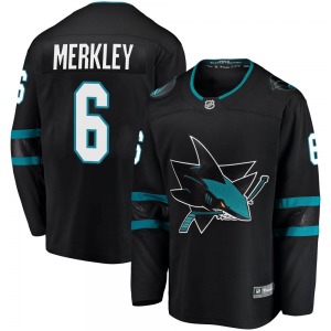 Ryan Merkley San Jose Sharks Fanatics Branded Youth Breakaway Alternate Jersey (Black)