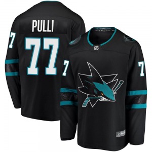 Valtteri Pulli San Jose Sharks Fanatics Branded Youth Breakaway Alternate Jersey (Black)