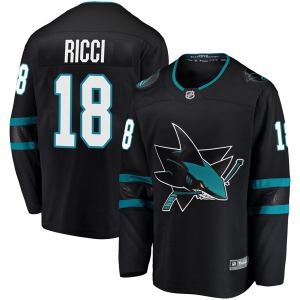 Mike Ricci San Jose Sharks Fanatics Branded Youth Breakaway Alternate Jersey (Black)